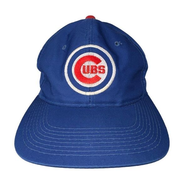 The Game 90s Vintage Chicago Cubs Snapback Hat Blue / White Adjustable OS - Picture 1 of 8
